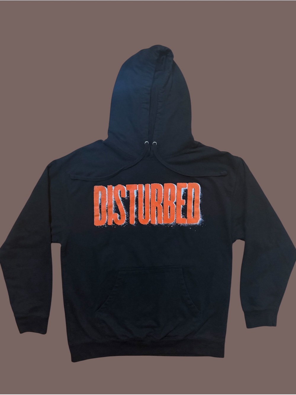 Disturbed Hoodie Large Black Band Graphic Pullover Heavy Metal Rock Merch